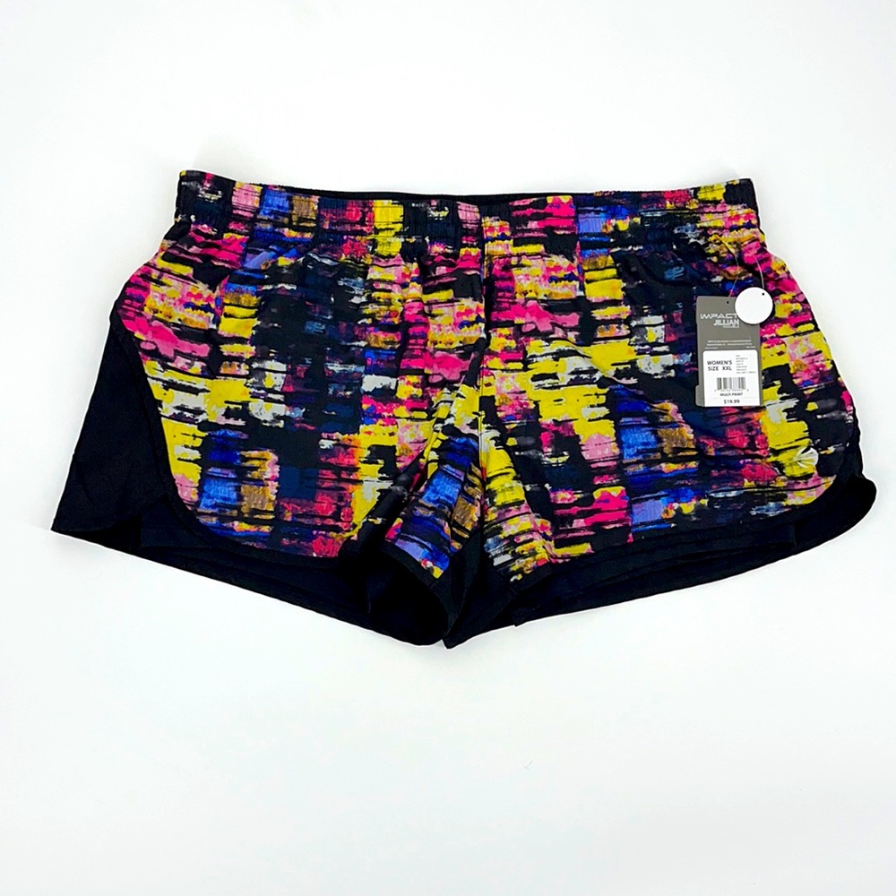 NWT Jillian Michaels XXL Multicolor Athletic Running Gym Fitness Shorts Women’s